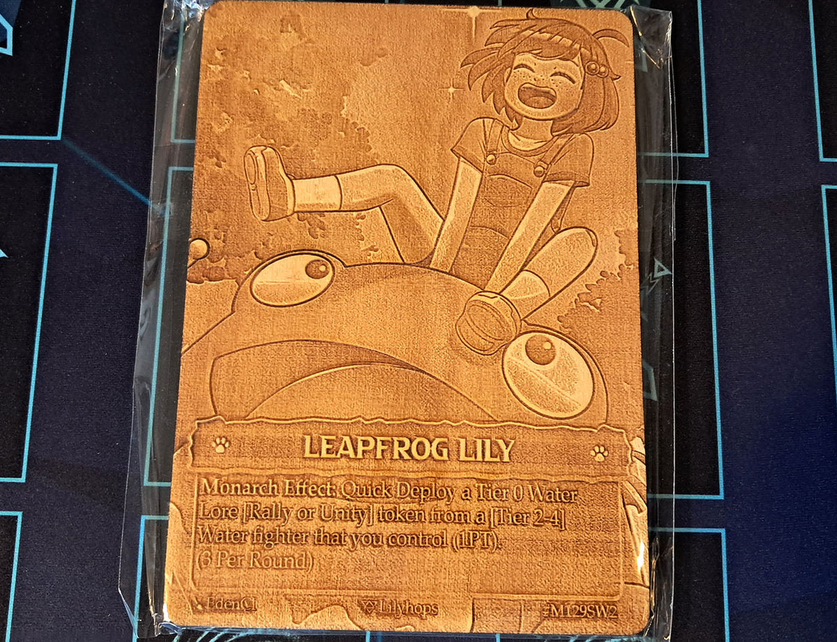 (Wood Card) Leapfrog Lily (Monarch)